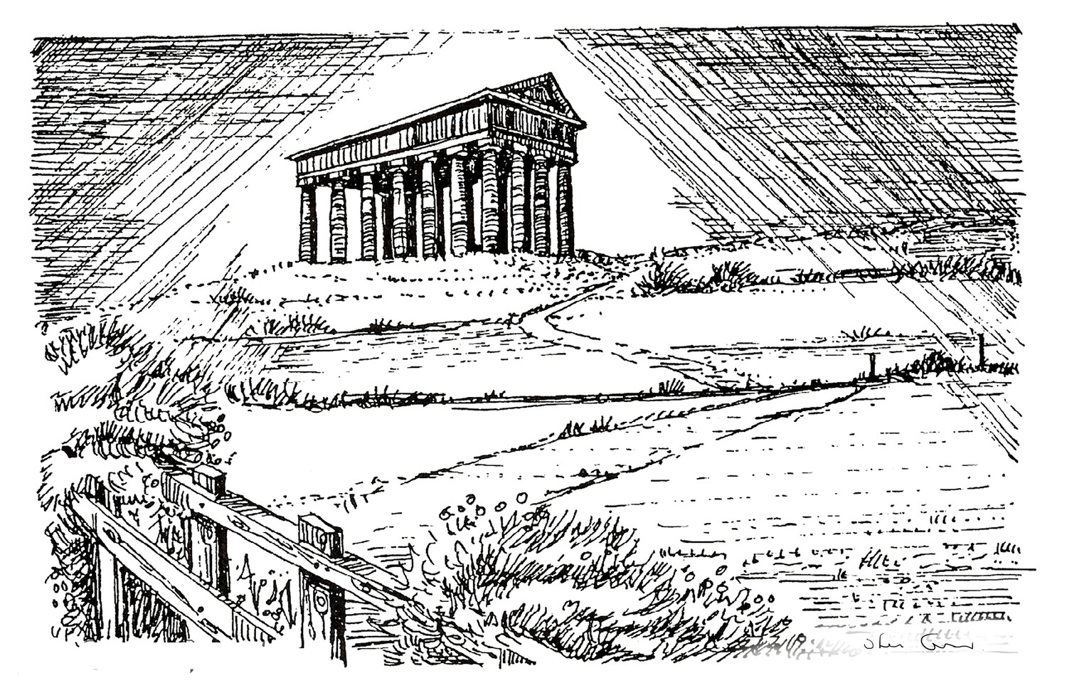 PRINT-- PENSHAW MONUMENT 1988