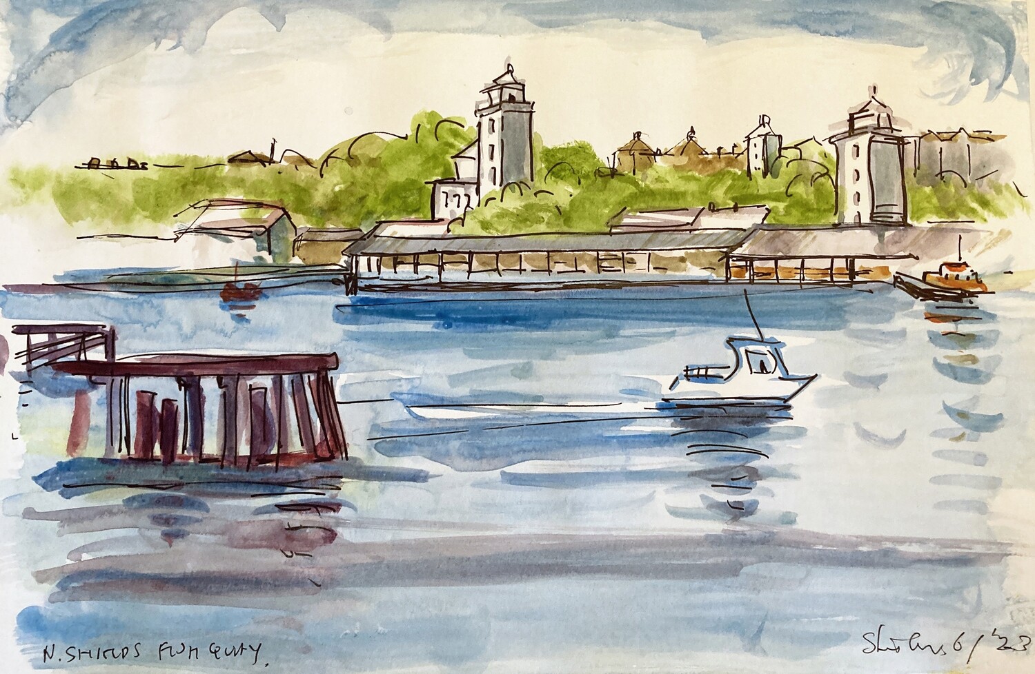 PRINT-- NORTH SHIELDS FISH QUAY June &#39;23