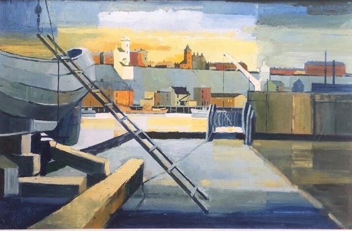 PRINT-- TYNE BOAT YARD 1963