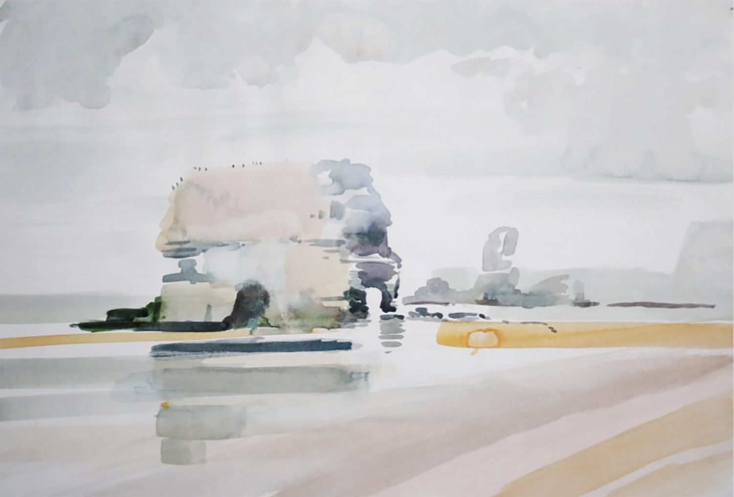 PRINT -  09 MARSDEN ROCK-watercolour