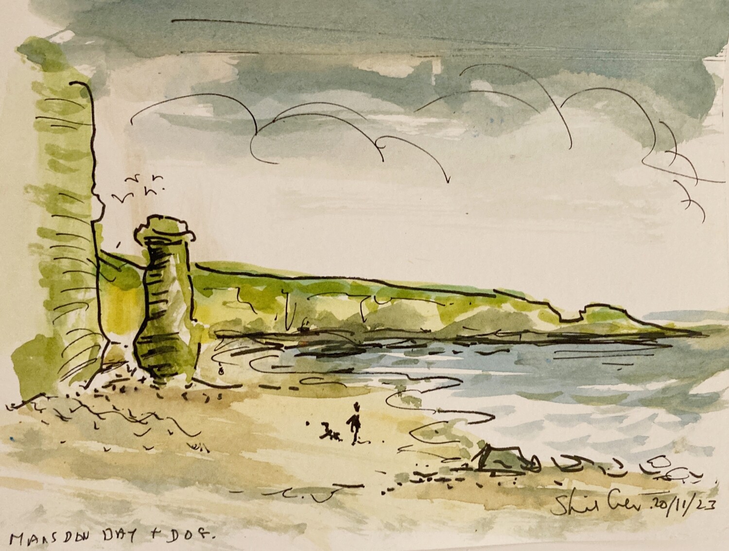 PRINT -  06 Marsden Bay &amp; Dog 20/11/23