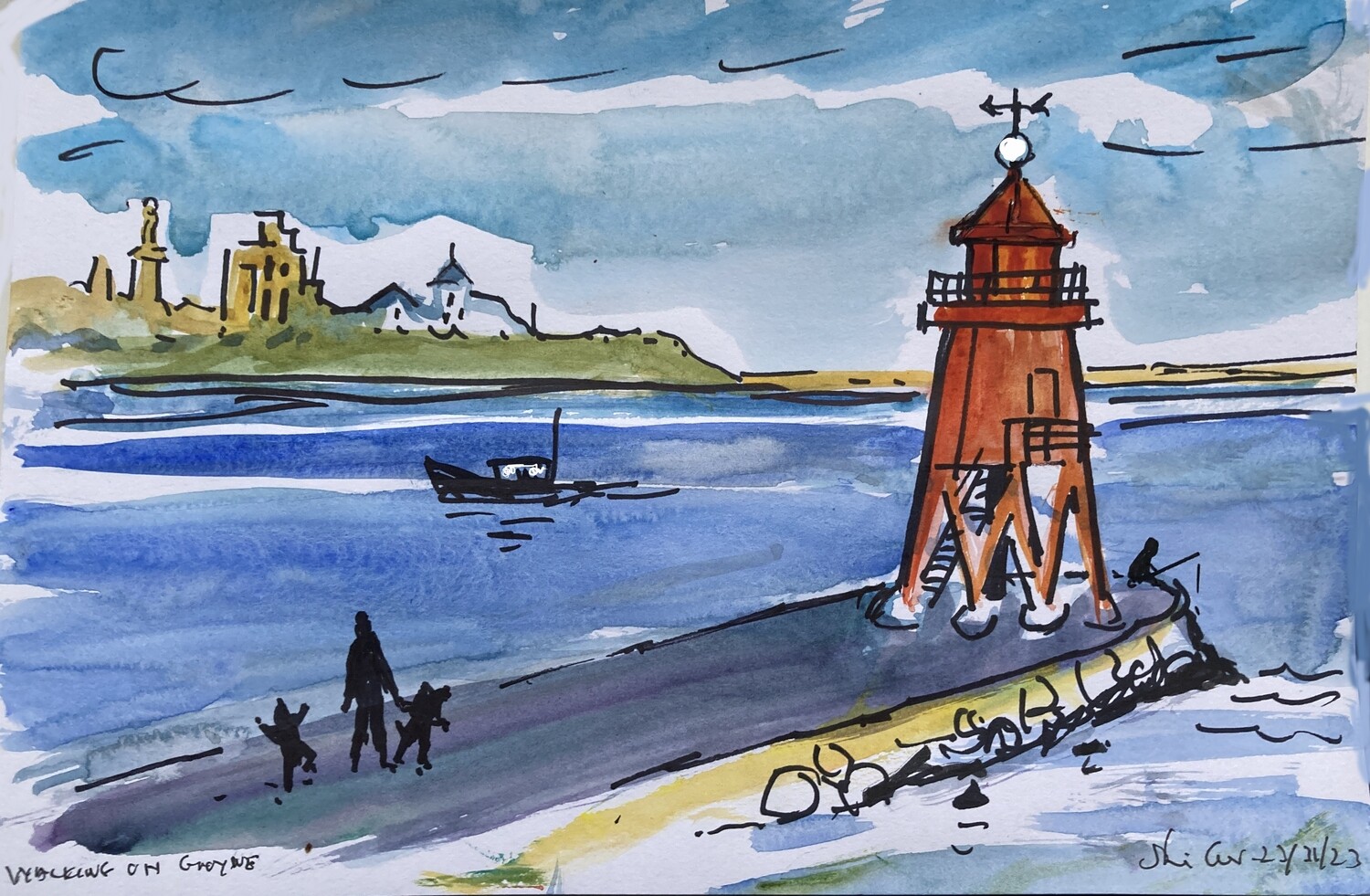 PRINT - 26Walking on Groyne 23/11/23