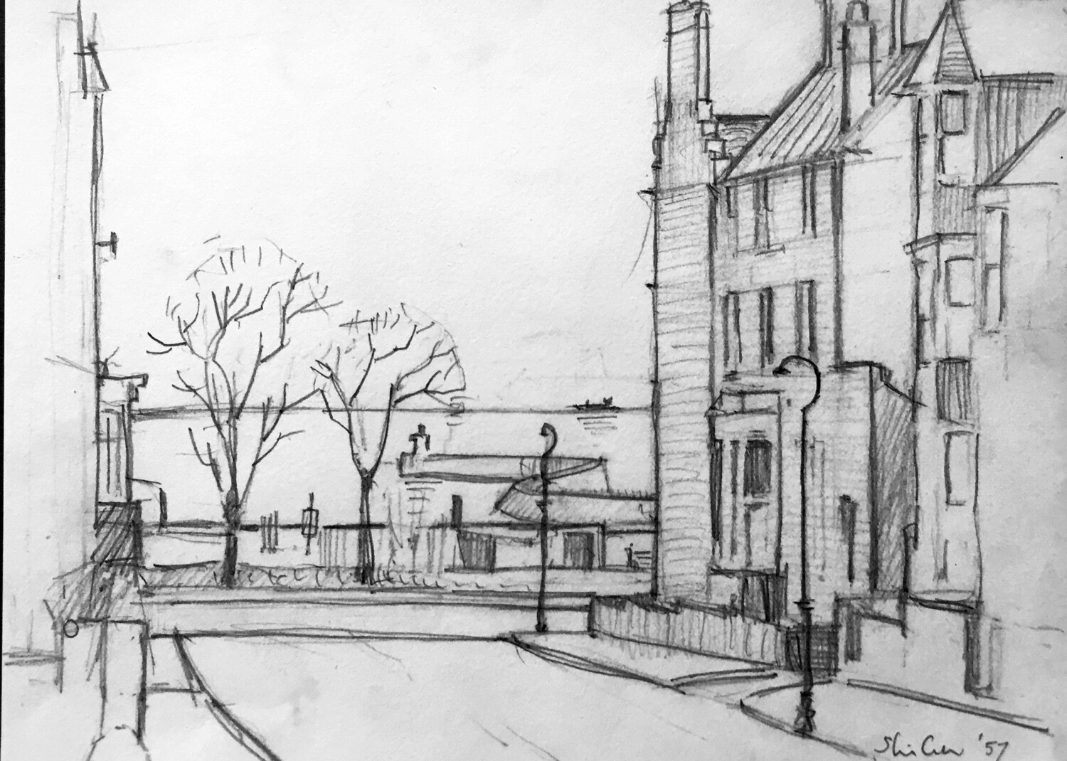 v _ VIEW from SHEILA&#39;s Bay Window VESPASIAN ST. 1958