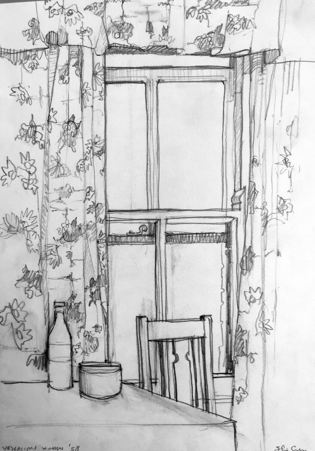 PRINT - _Sash Window- VESPASIAN AVE 1958