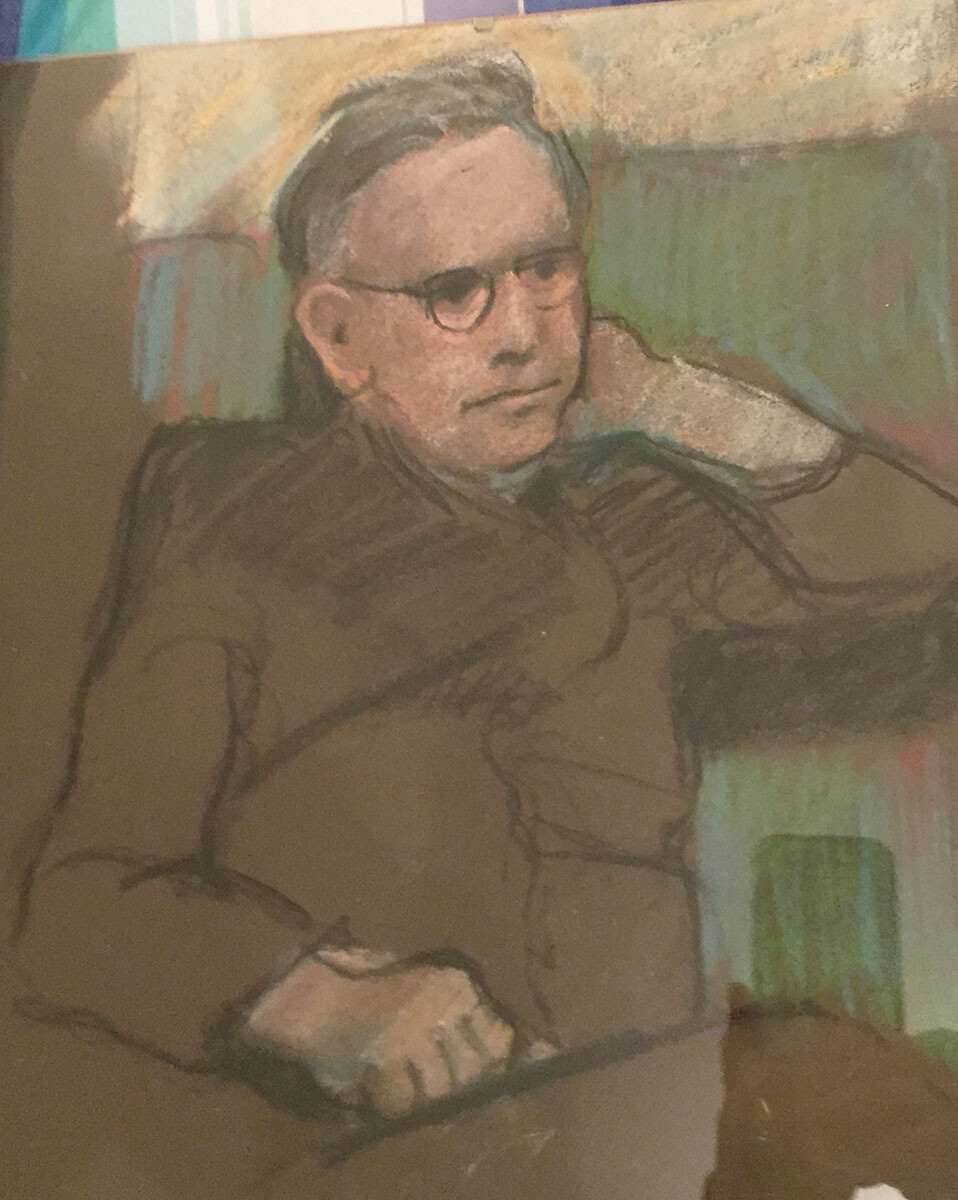 PRINT - DAD watching TV VESPASIAN AVE 1958