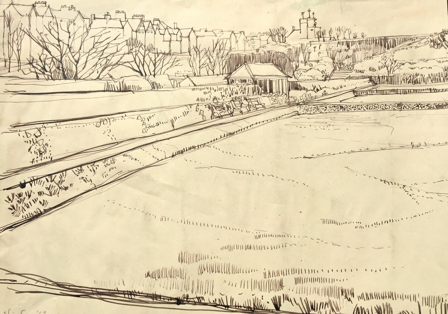 PRINT- _ Marine Park with BOWLING GREEN 1959