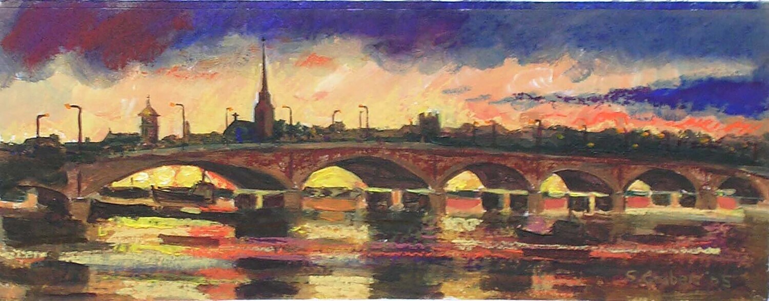 PRINT- WEXFORD BRIDGE at SUNSET 2008