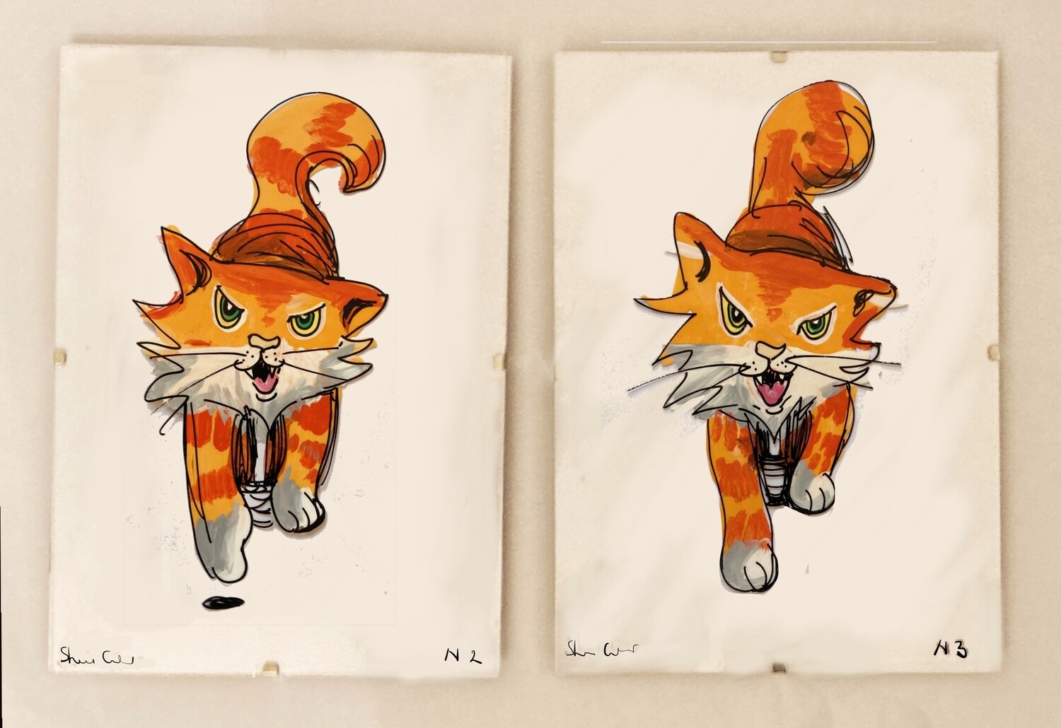 PRINT- THE CAT WHO WALKED BY HIMSELF -