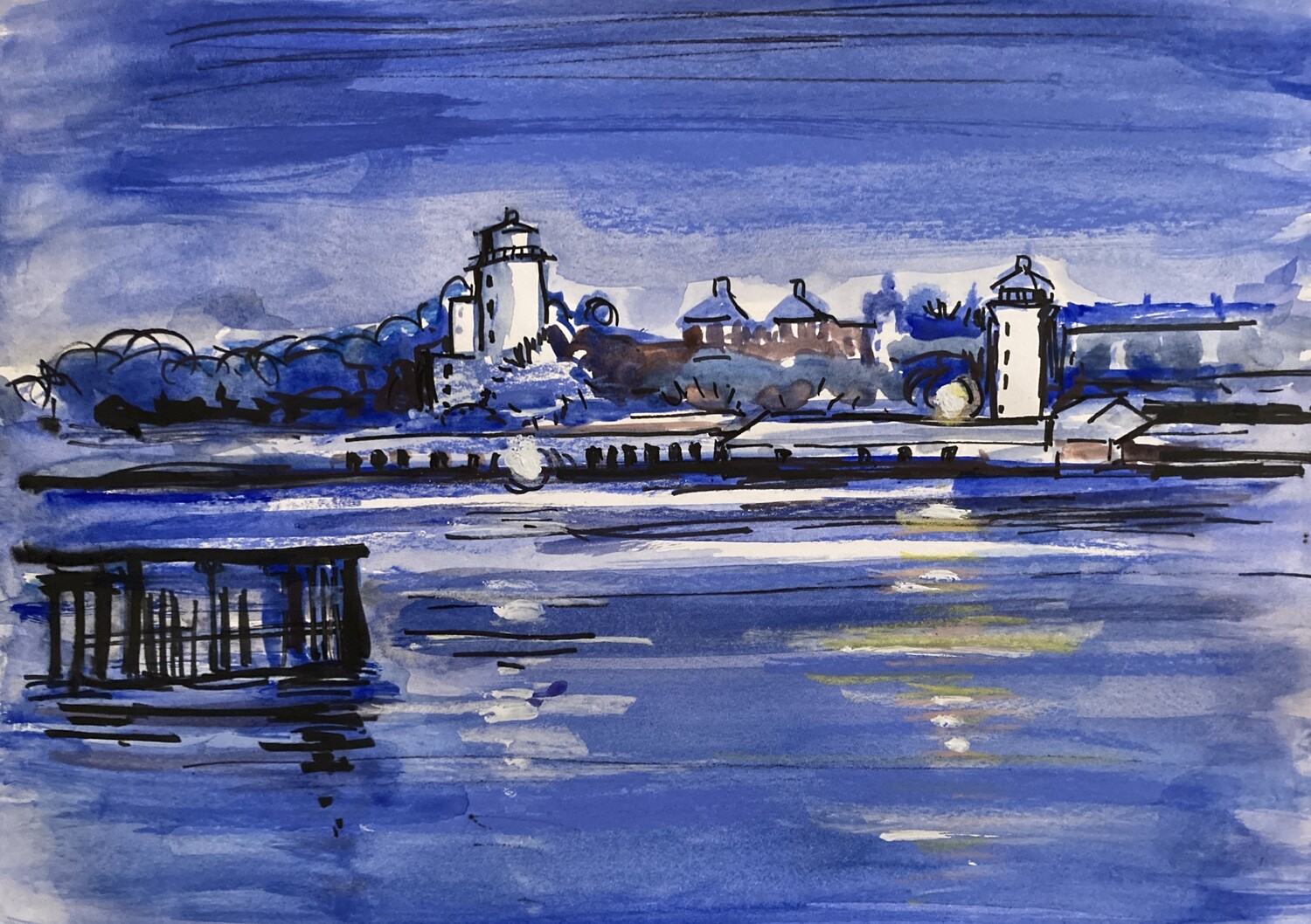 PRINT- - N.Shields Fish Quay .16/1/24