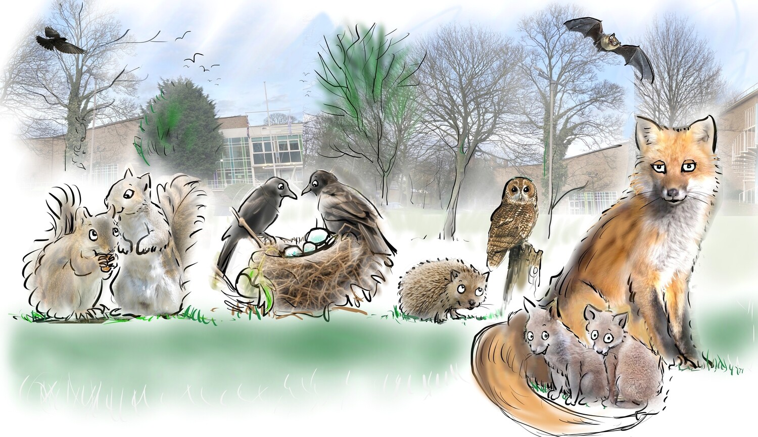 PRINT- HAPPY ANIMALS at Marine &amp; Tech Coll 2024