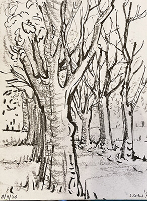 PRINT - HARTON Trees Ave. INK 20