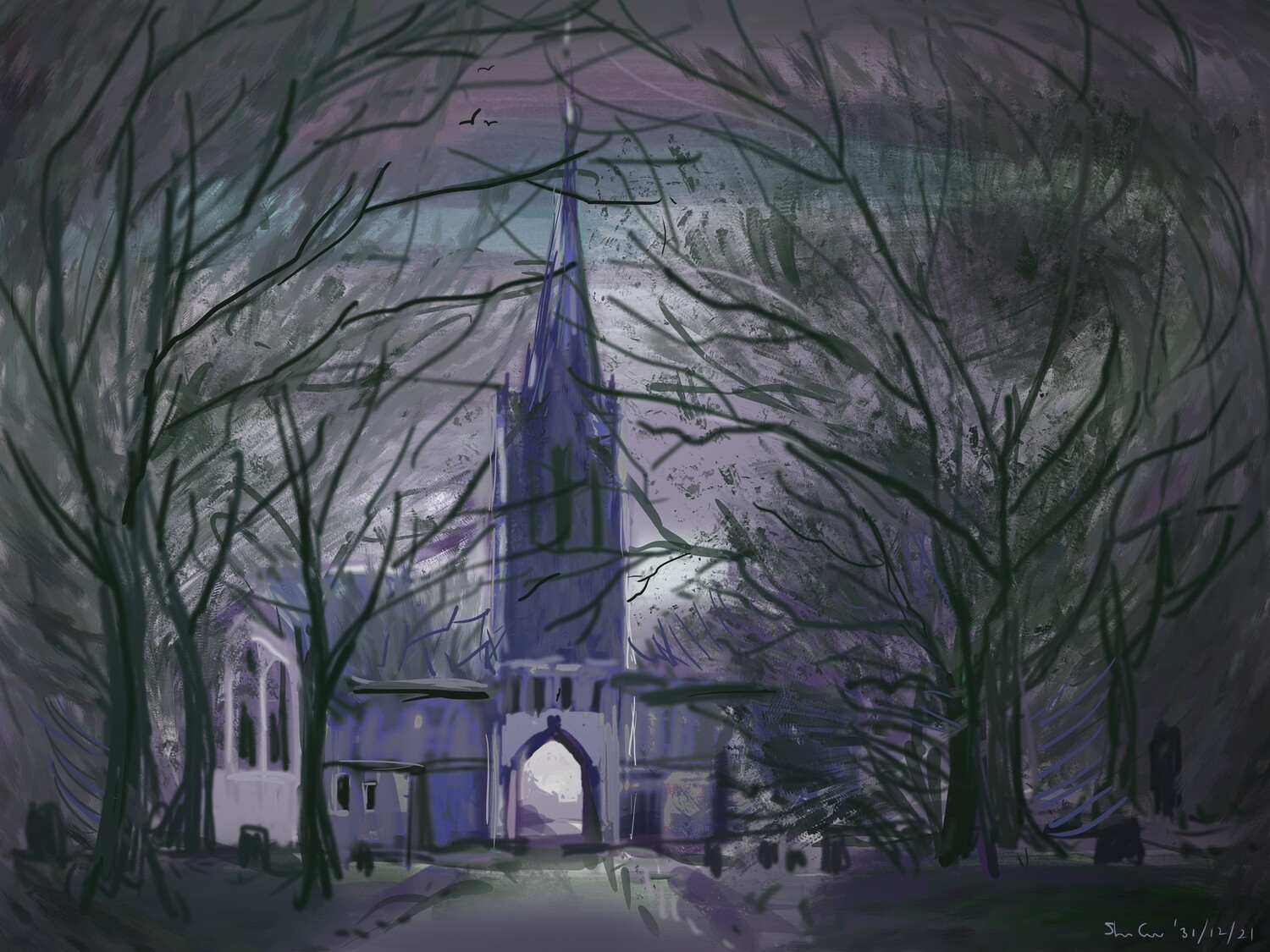 PRINT - HARTON CHAPEL Evening 21