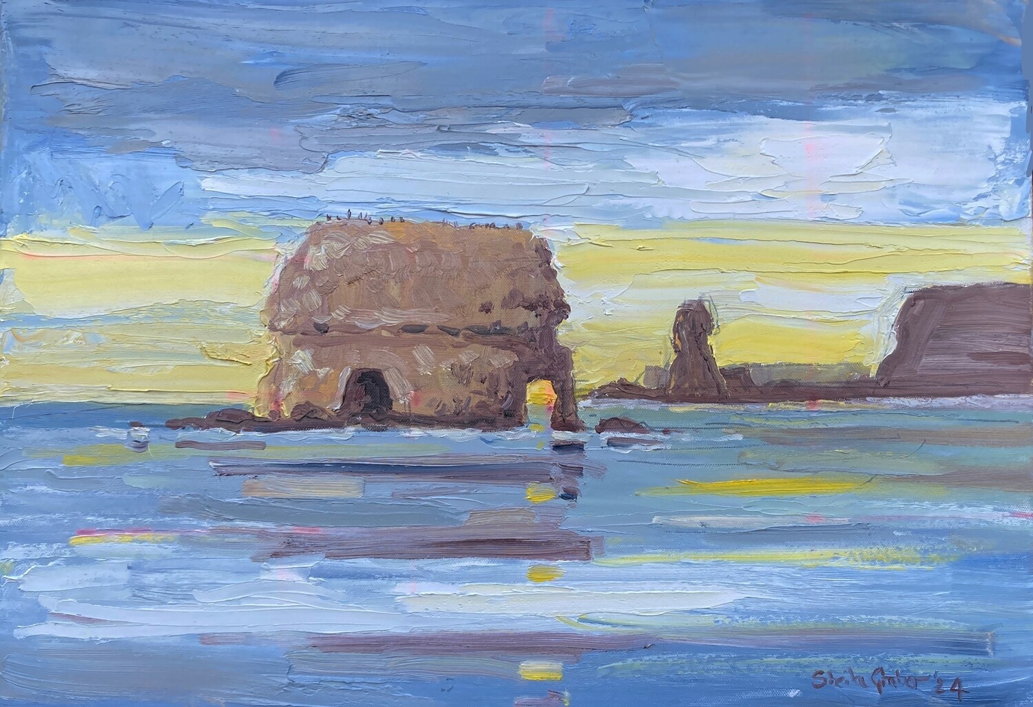 PRINT- 02 MARSDEN ROCK in MIST March 2024