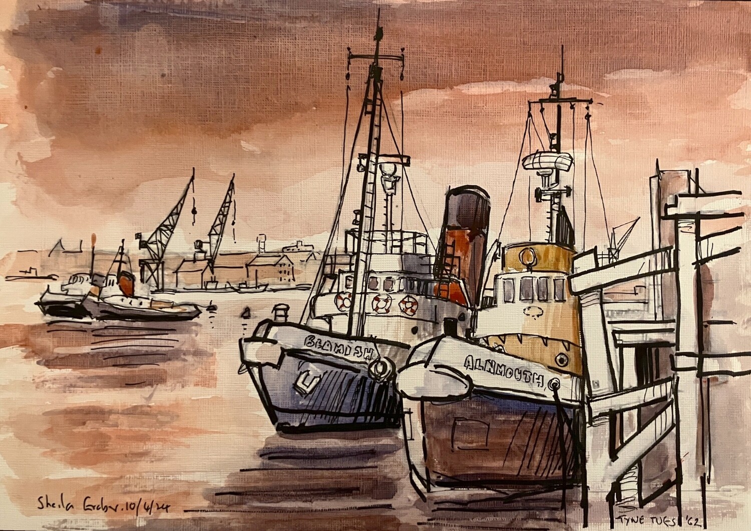 PRINT- TYNE TUGS Sunset &#39;24