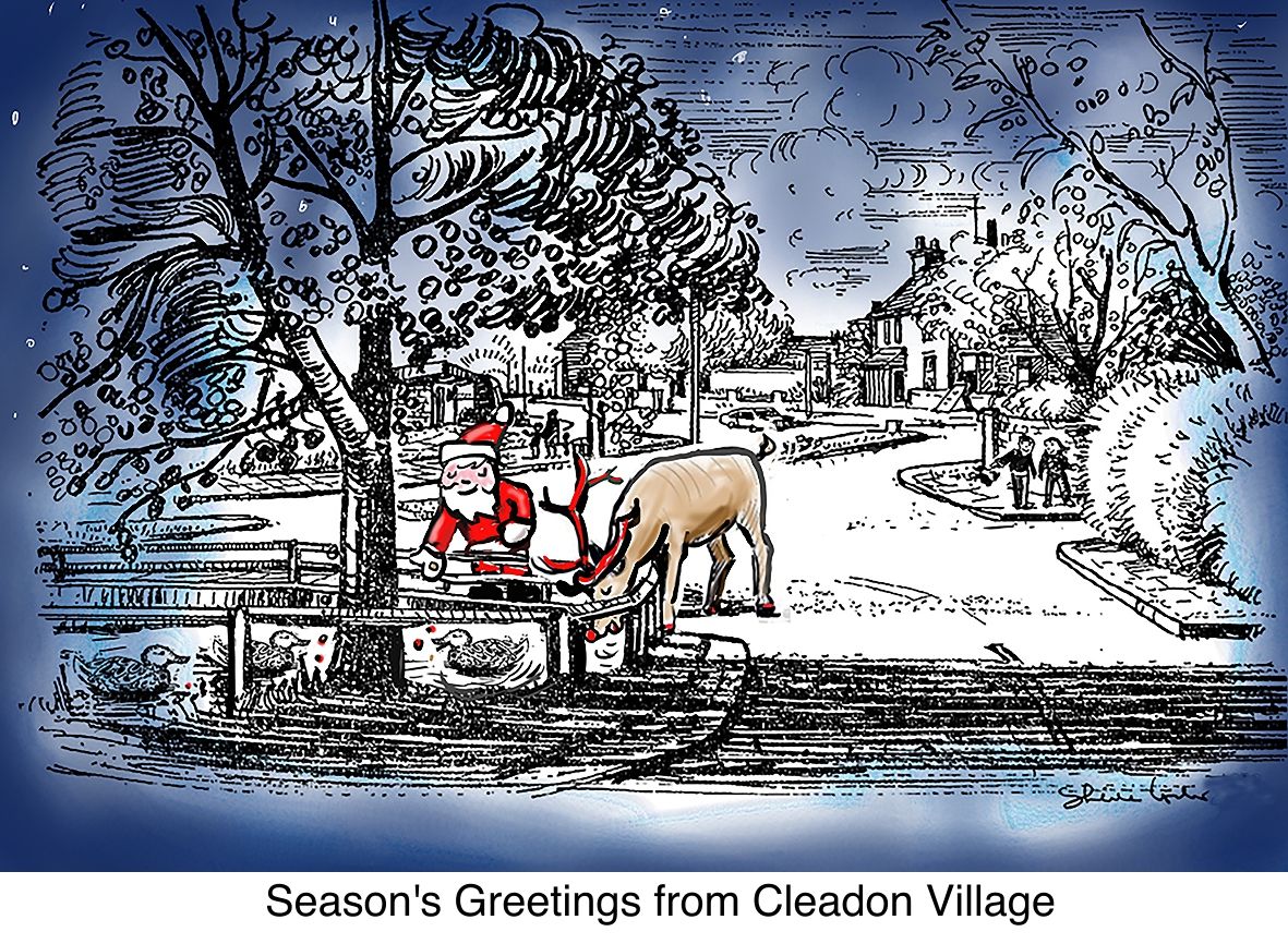 5 X POSTCARDS- CLEADON VILLAGE