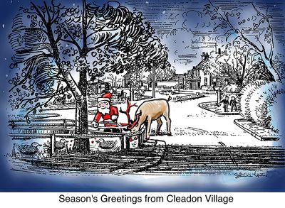 5 X POSTCARDS- CLEADON VILLAGE