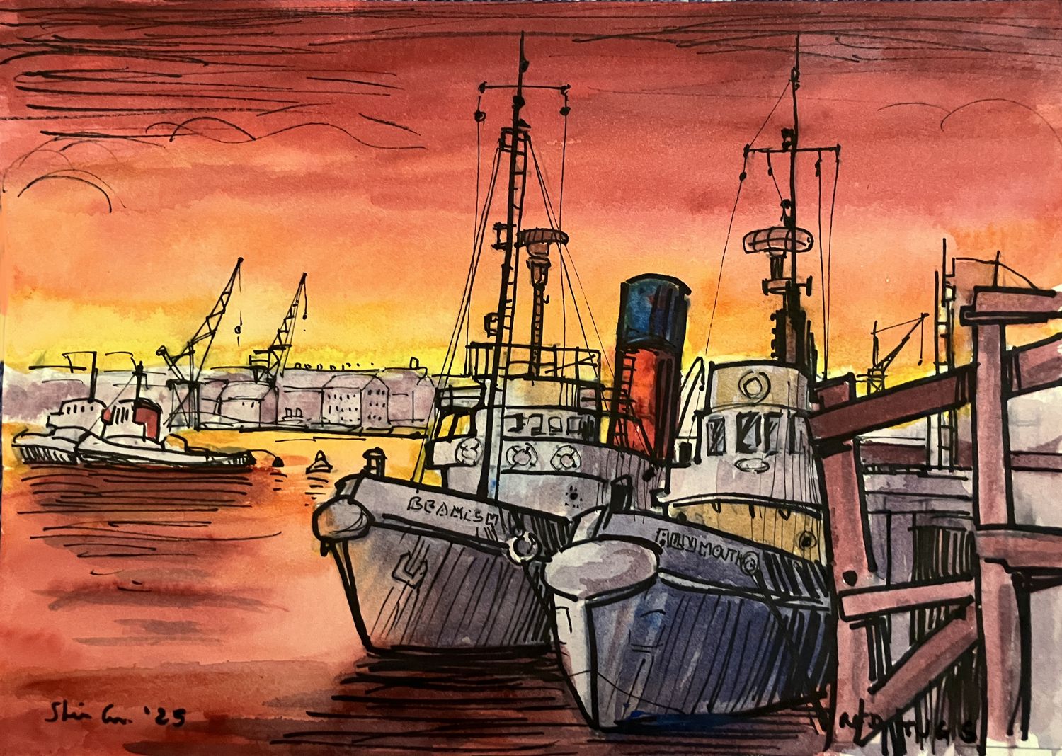 PRINT-  RED TYNE TUGS Jan&#39;24