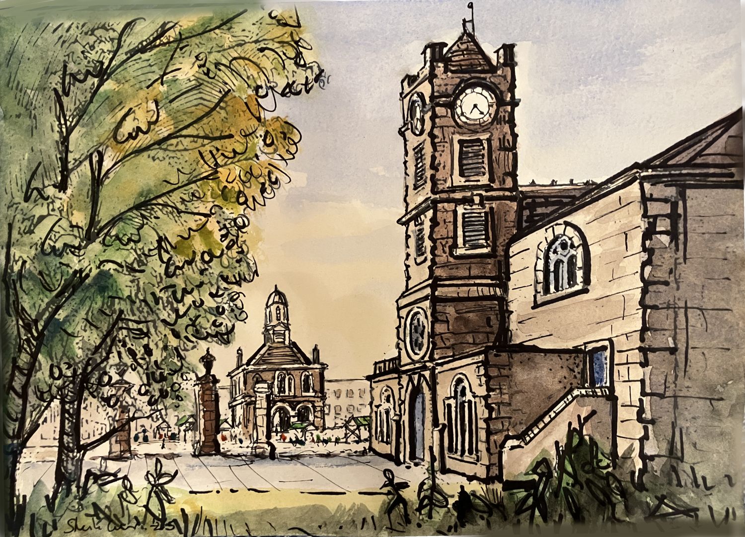 PRINT - - ST HILDAS  &amp; OLD TOWN HALL 2025