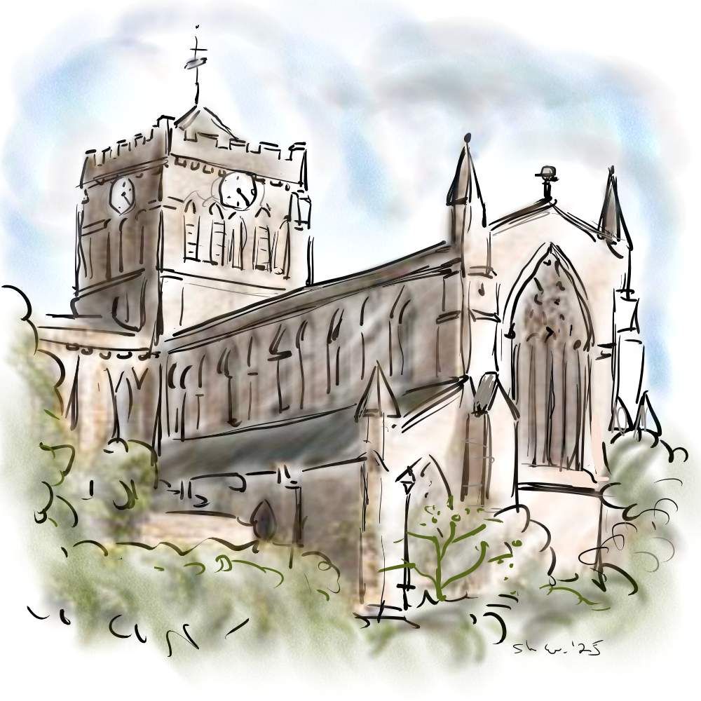 PRINT- HEXHAM ABBEY 2025