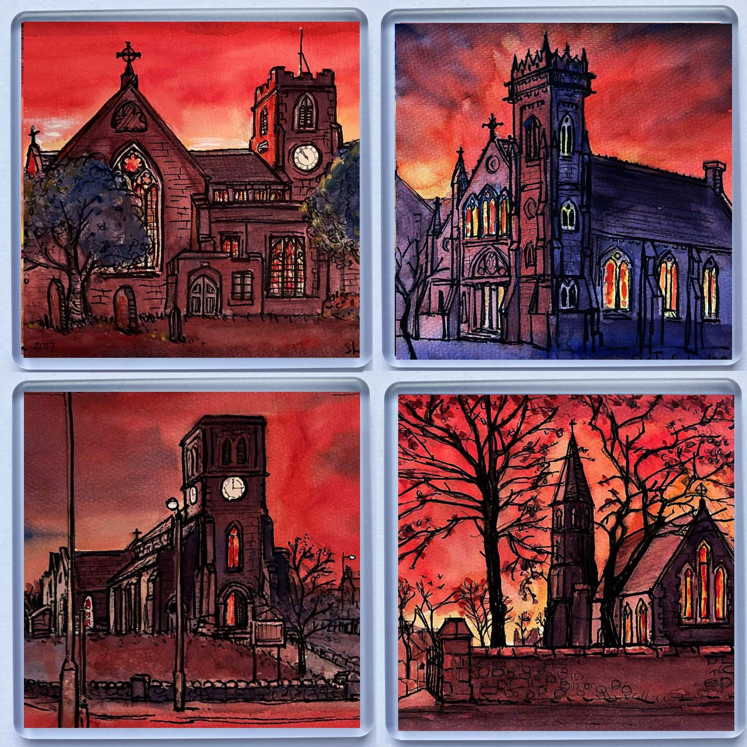 COASTERS- 4 CHURCHES at SUNSET