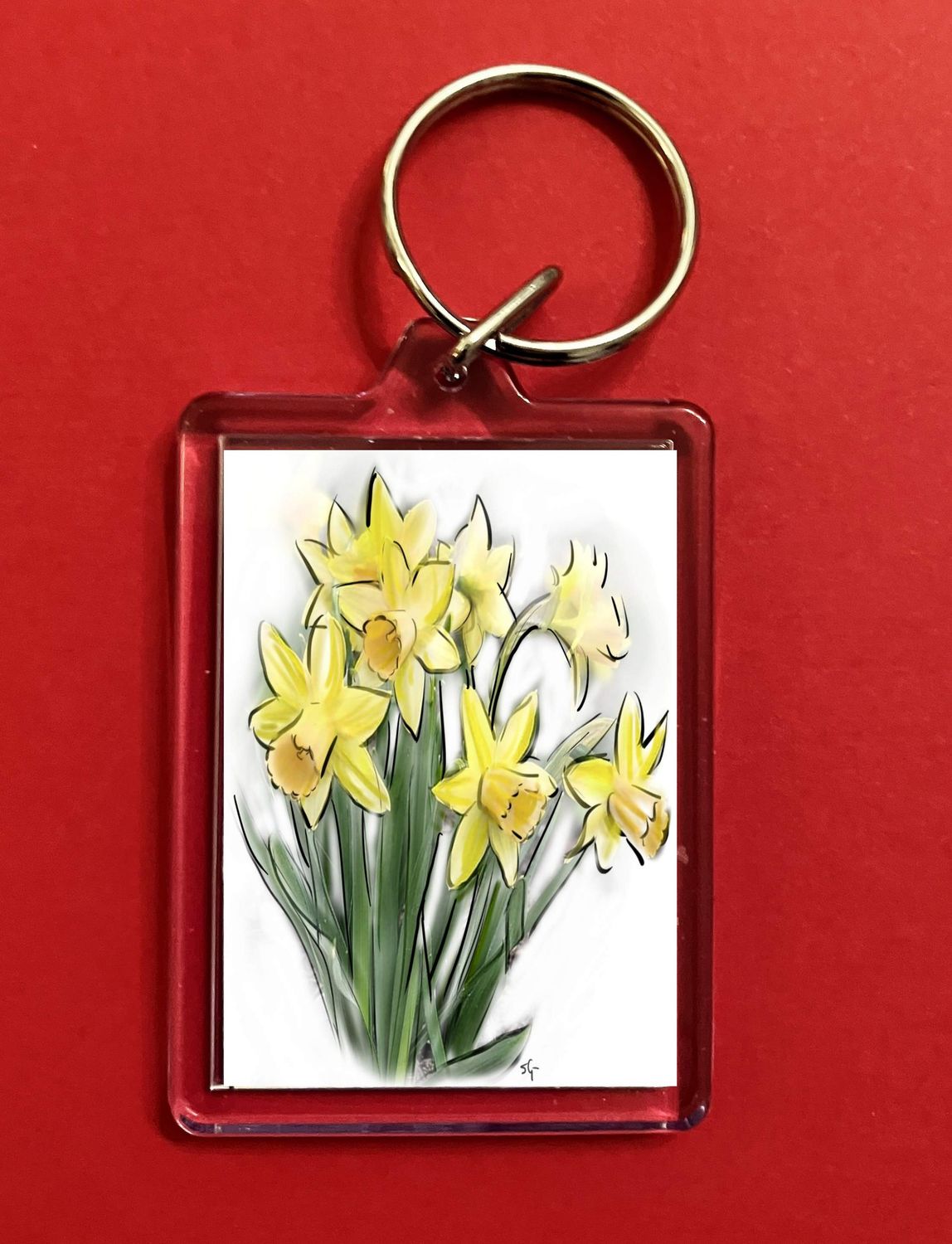 KEY RING -DAFFODILS