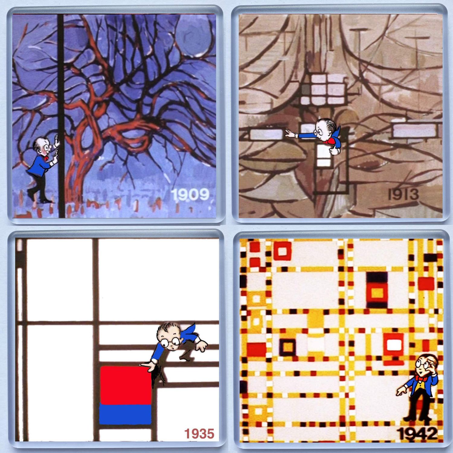 COASTERS- 4 MONDRIAN
