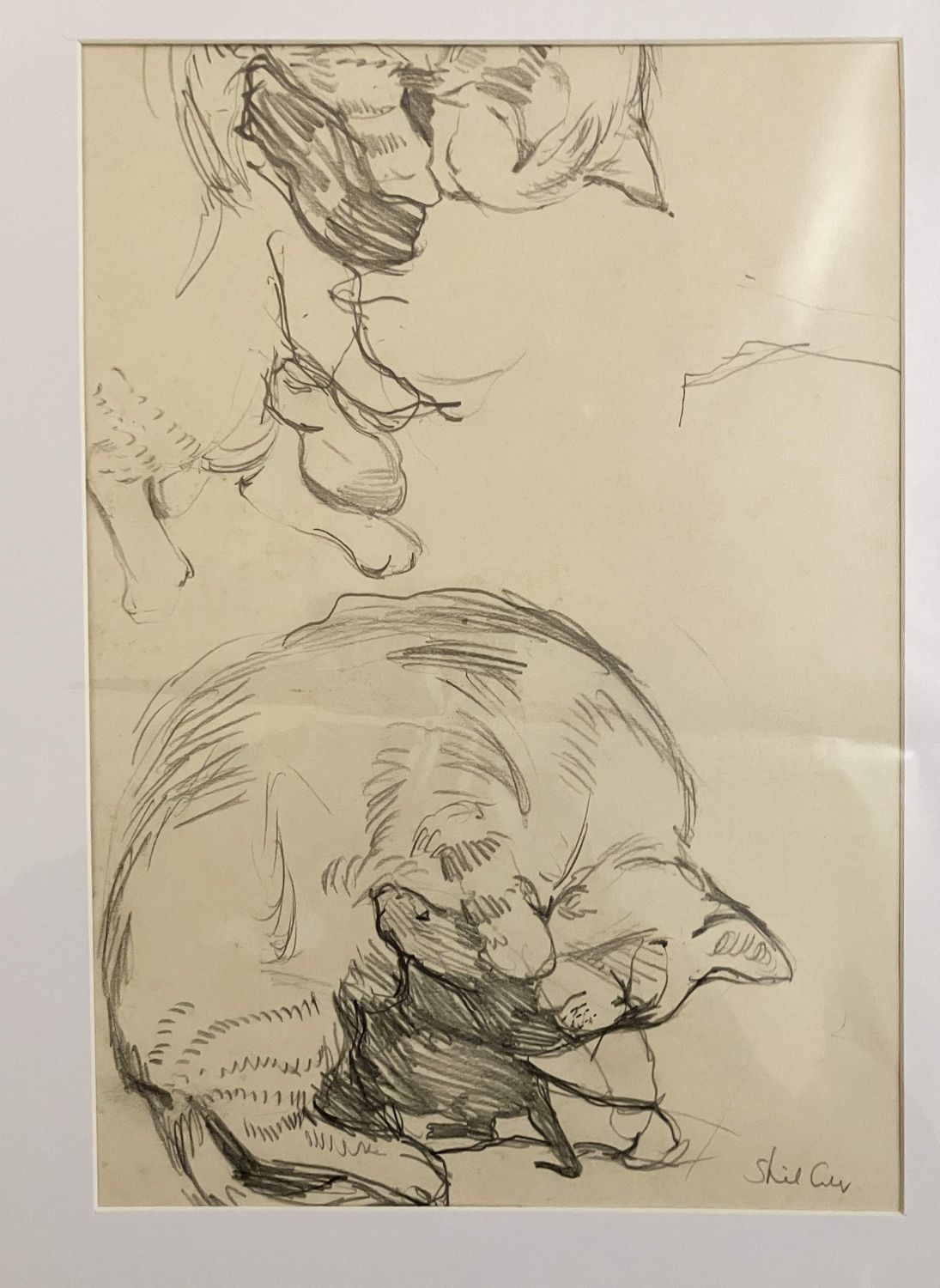 ORIGINAL - DRAWING Little Tab and Kittens 2-  1984