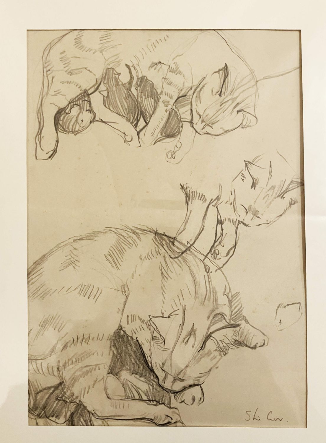 ORIGINAL - DRAWING Little Tab and Kittens 1-  1984
