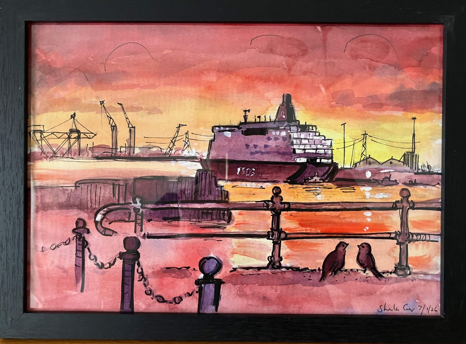 SHEILA's SHOW -ORIGINAL - MILL DAM SUNSET