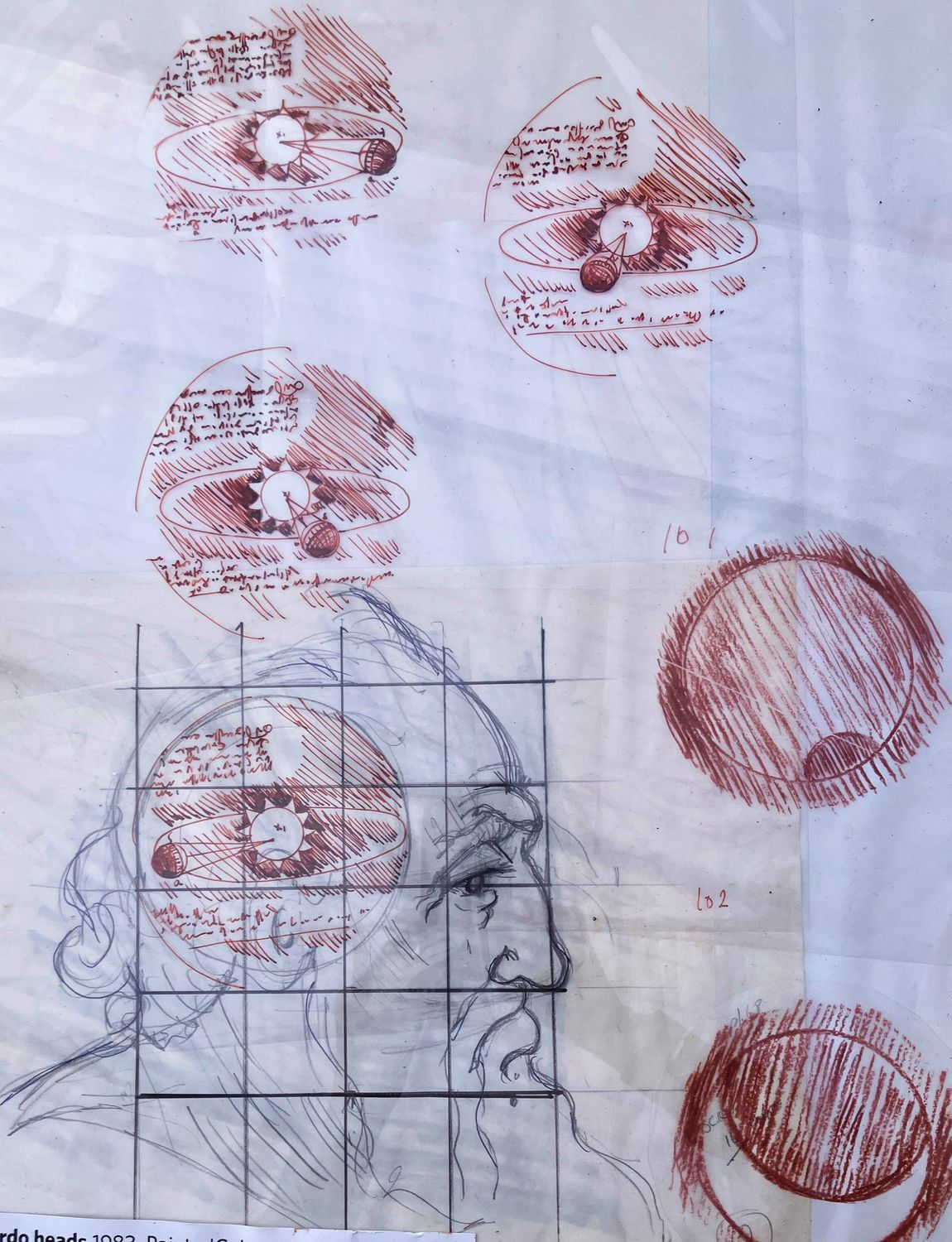 HAND PAINTED CELS- LEONARDO DRAWINGS 1982  N.F.S.