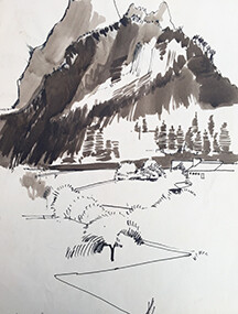PRINT-- NORWEGIAN FJORD 1965