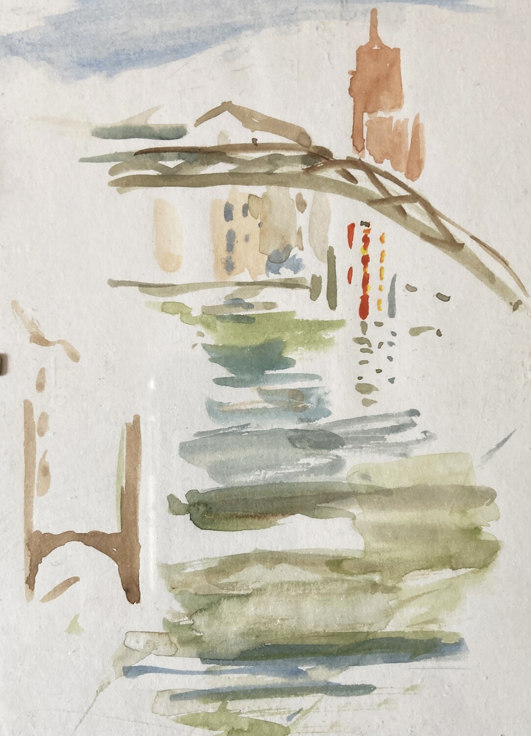 PRINT-- VENICE BRIDGE &amp; ST MARKS- 1996
