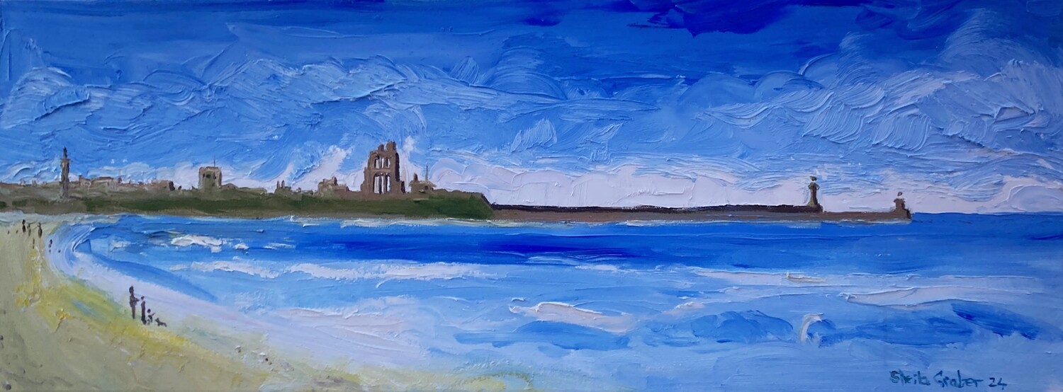 PRINT-TYNEMOUTH PRIORY in SPRING "24