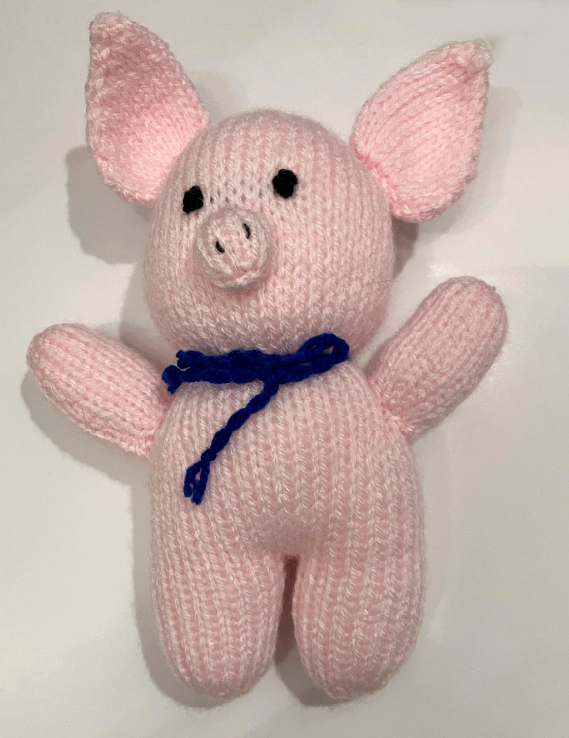 JENS KNITS-  PINKY PIG 8"
