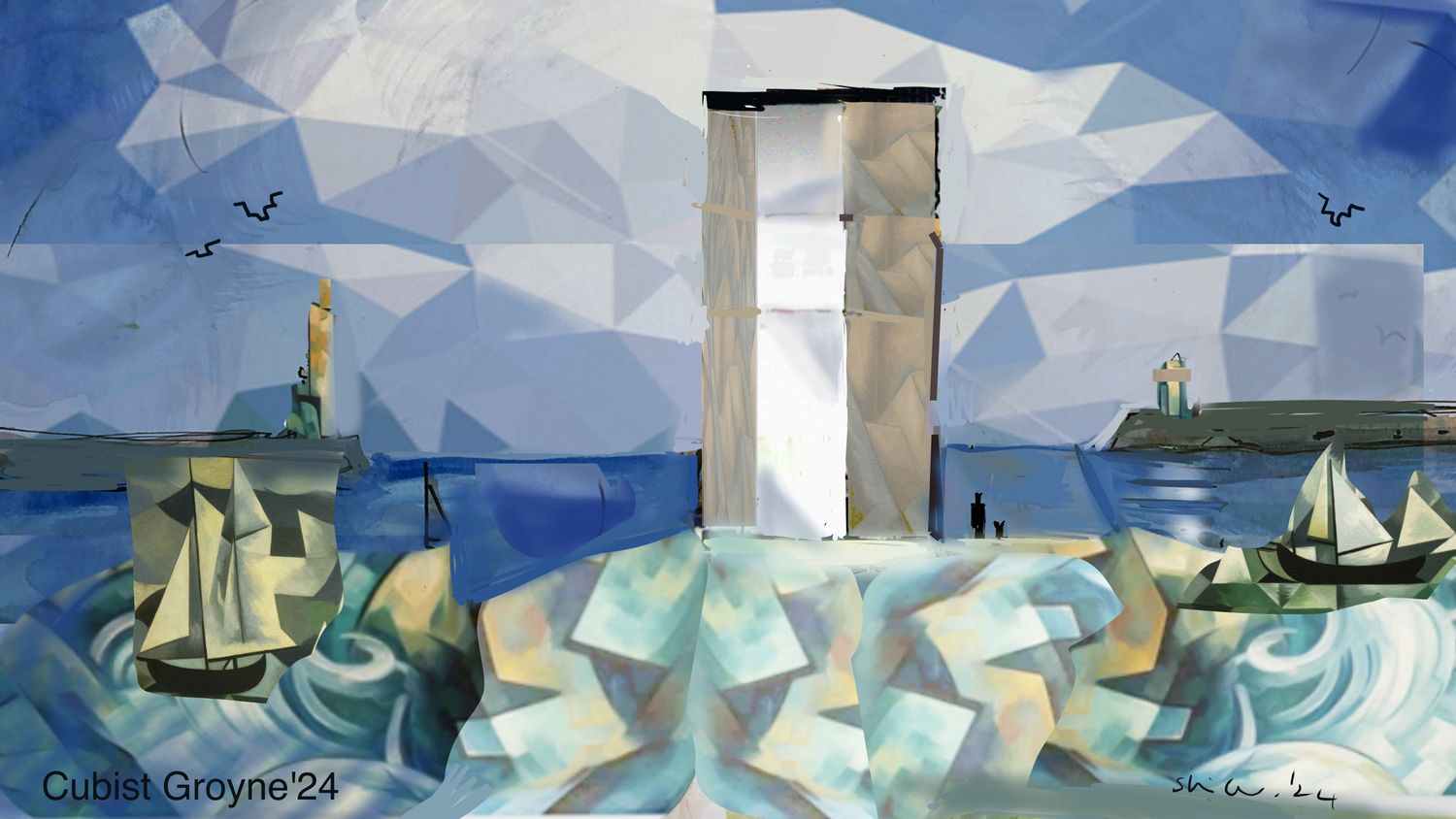 PRINT- 08 CUBIST GROYNE july'24