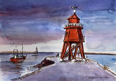 PRINT-  GROYNE &amp; FISHING BOAT 12/11/24