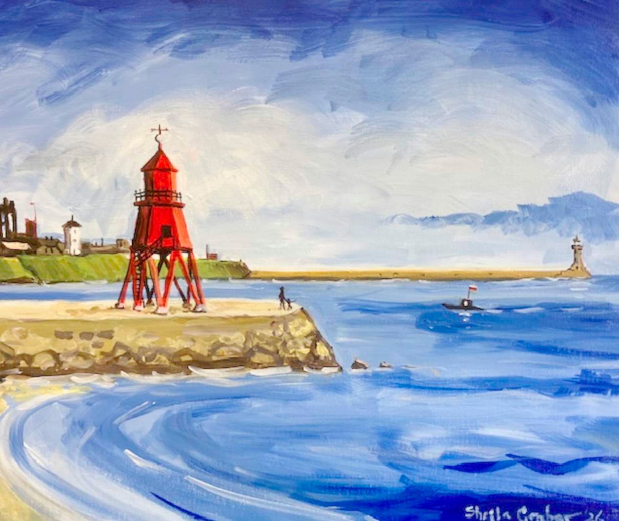 ORIGINAL - Canvas Acrylic GROYNE in SUMMER sept.'25