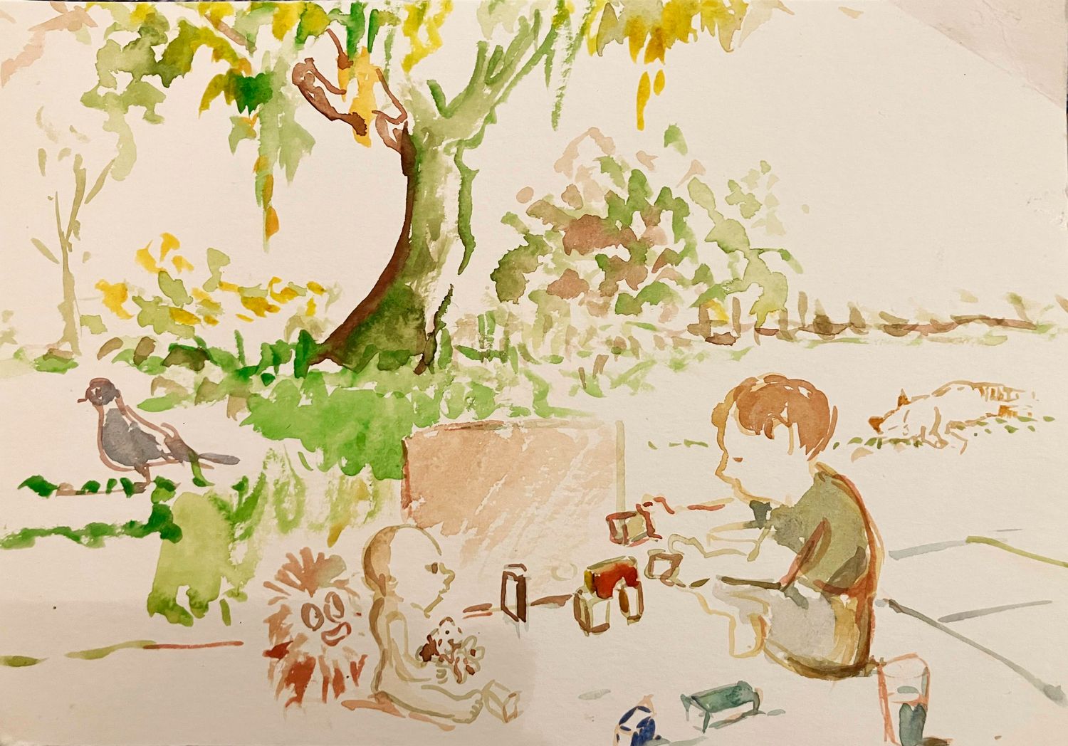 ORIGINAL - HENRY &amp; TIP in GARDEN 16/7/2020