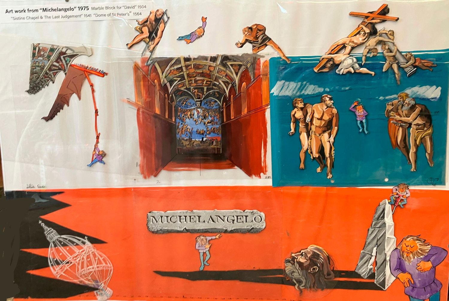 HAND PAINTED CELS- MICHELANGELO 1975