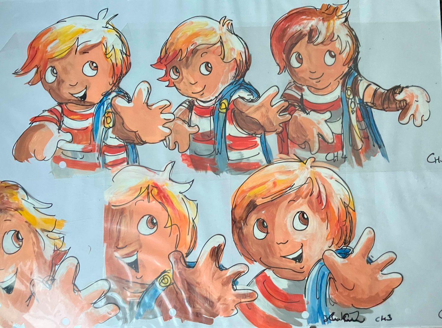 Hand Painted Cel- Collection of the child in from "Best Friends" 1983
