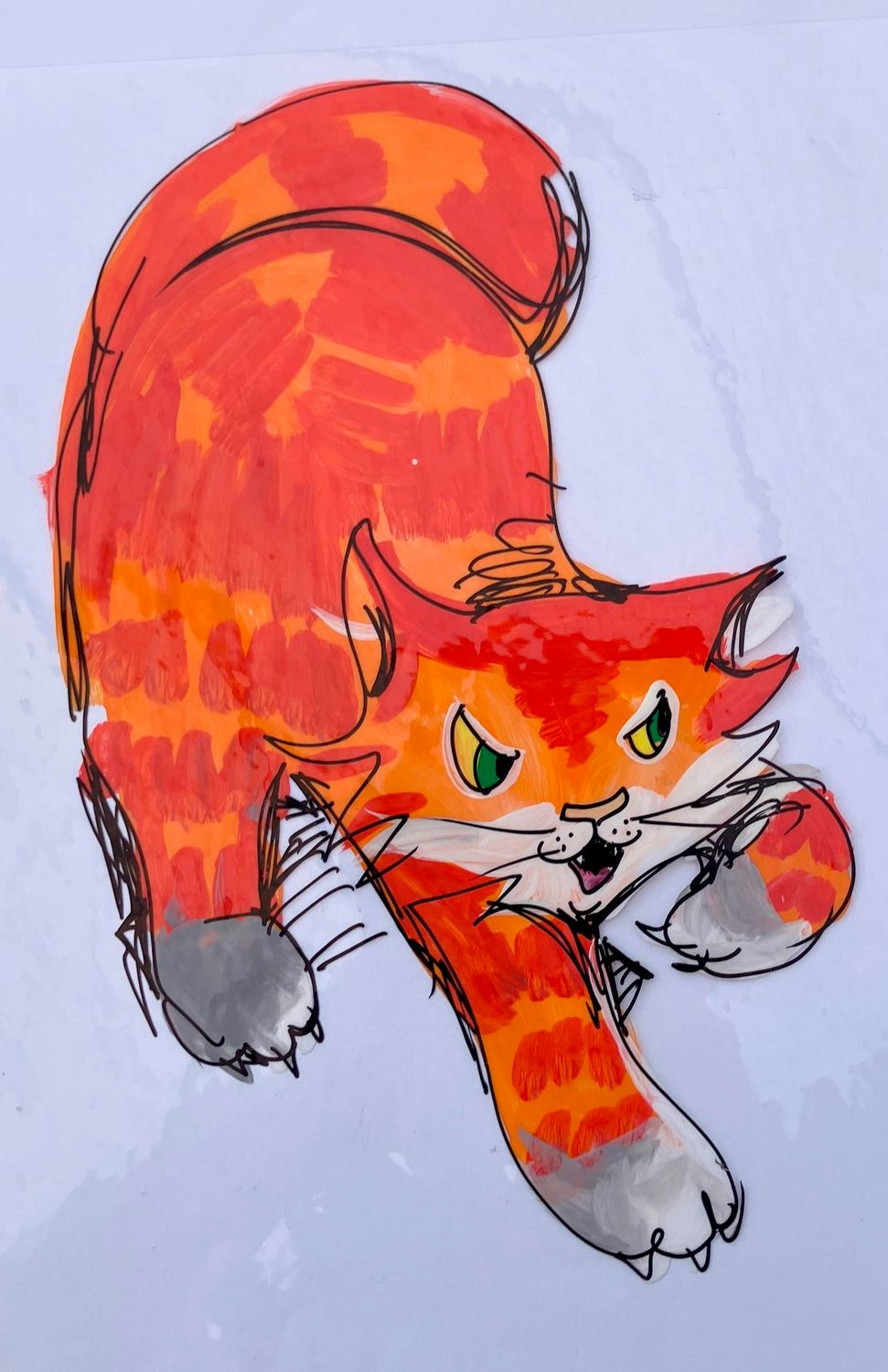 CAT STRETCH2 -THE CAT WHO WALKED  by Himself - a "Just So Story"