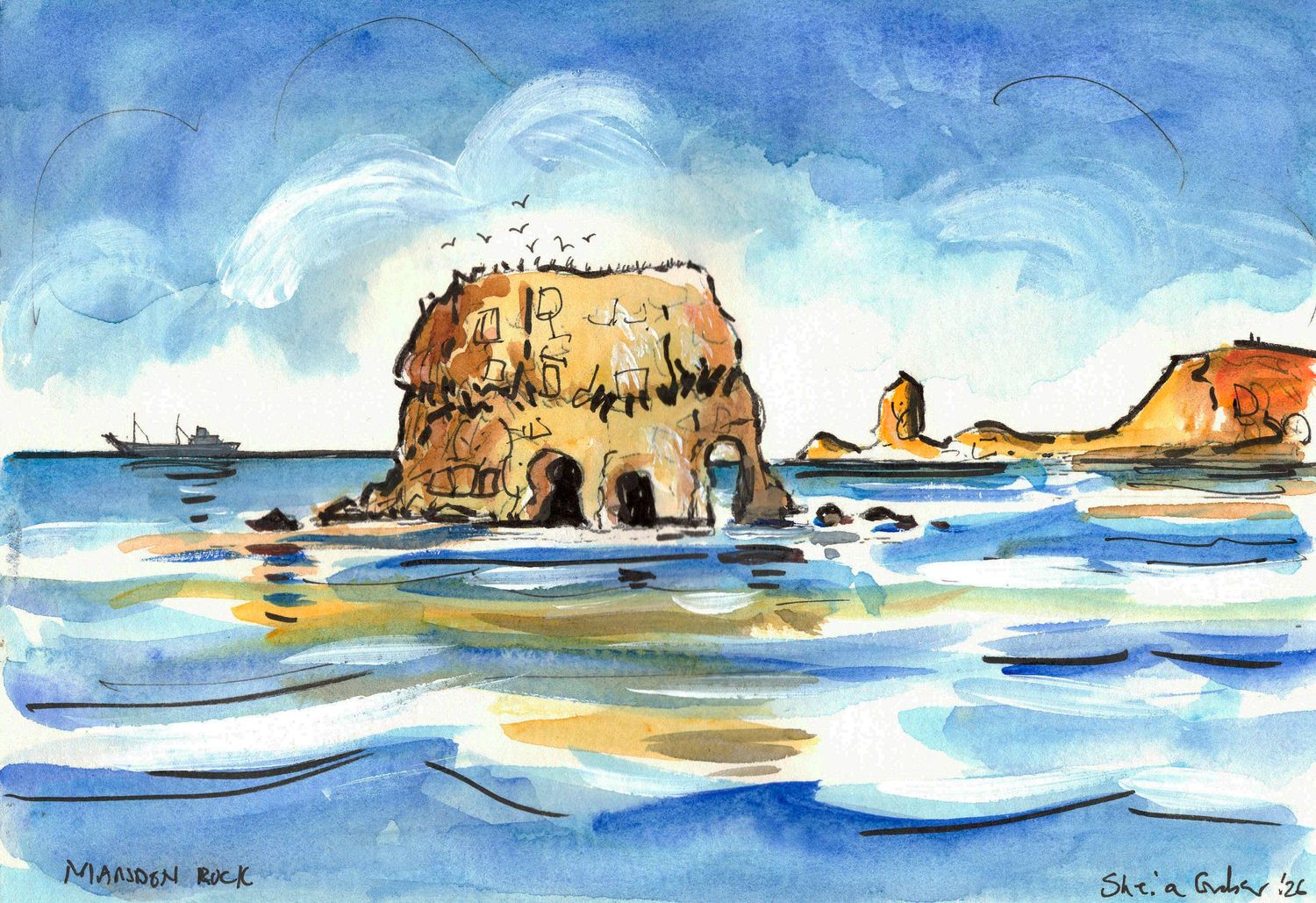 SHEILA's SHOW -ORIGINAL -MARSDEN ROCK &amp; GULLS'26