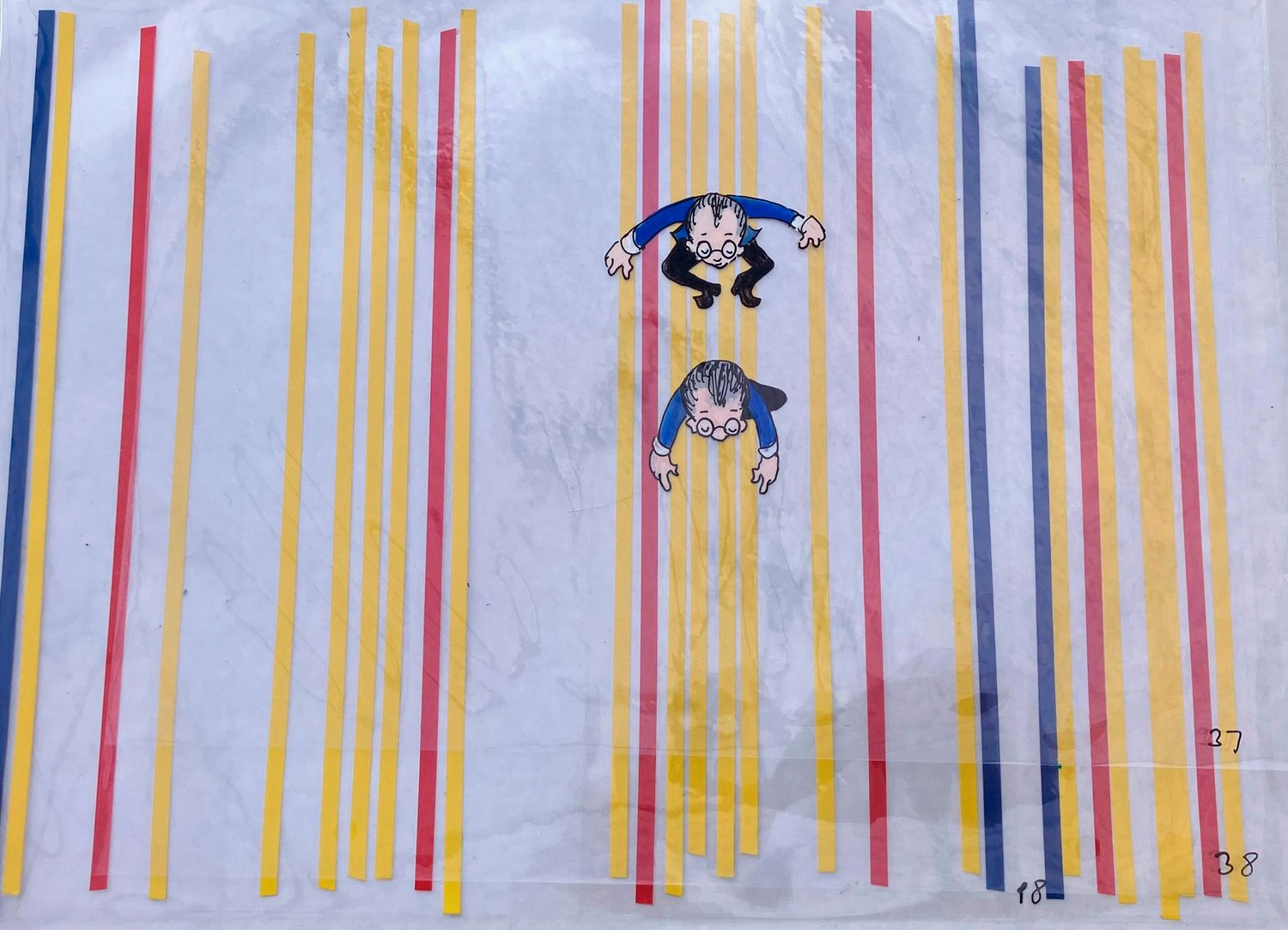 HAND PAINTED CEL-MONDRIAN 1943