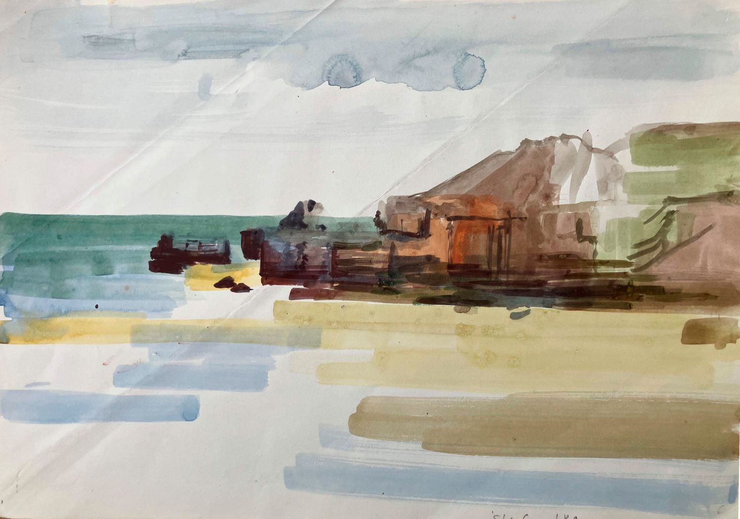 ORIGINAL - Trow Rocks watercolour 1982