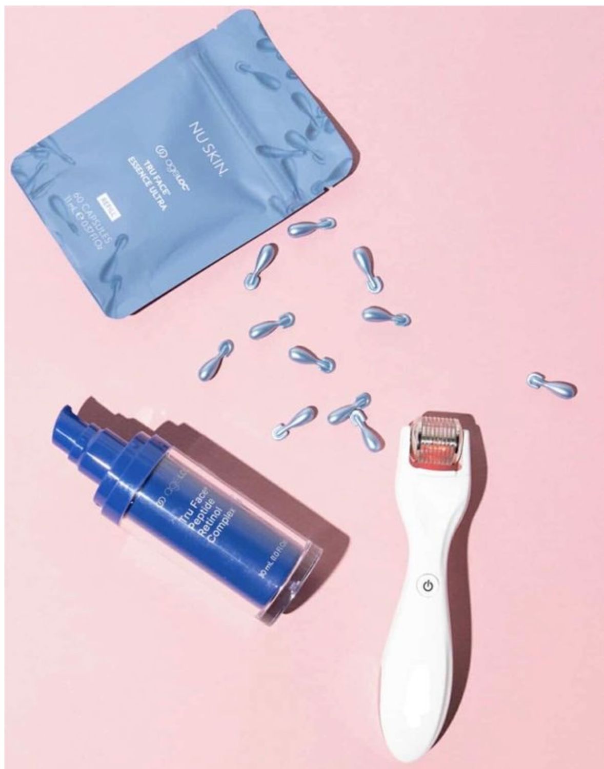Micro Needling Device +TFEU pearls + Retinol + Cute Bag