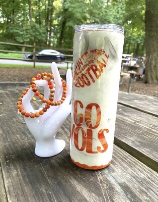 Customized smoke effect football tumbler