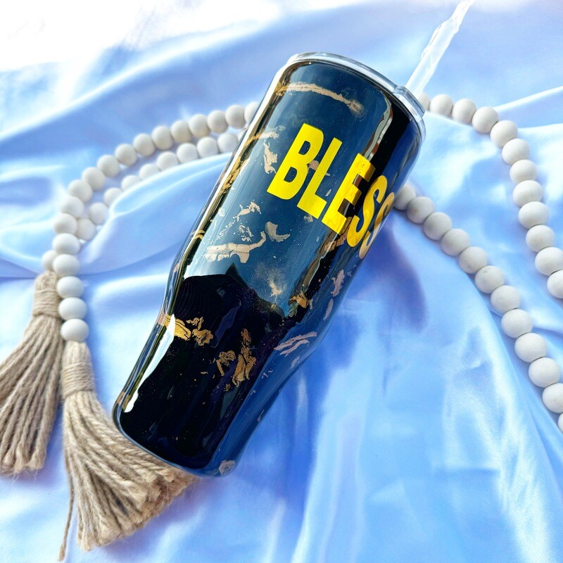 Custom alcohol ink Tumbler