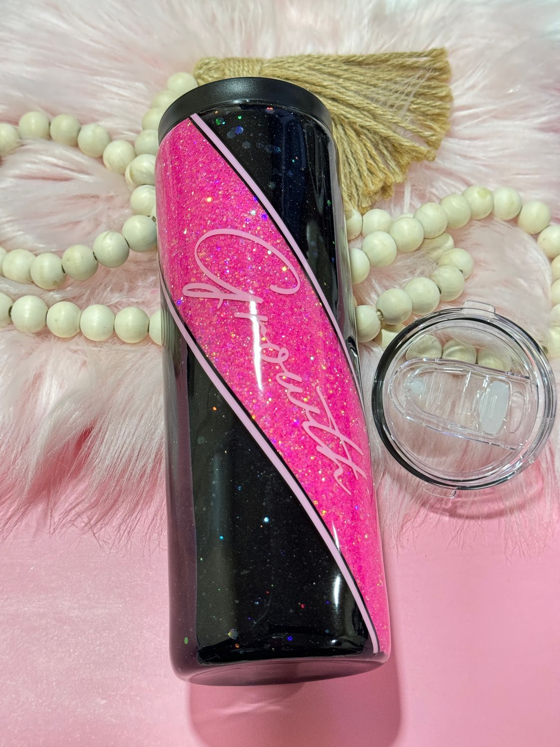 &quot;Growth&quot; inspirational Tumbler with duo lids