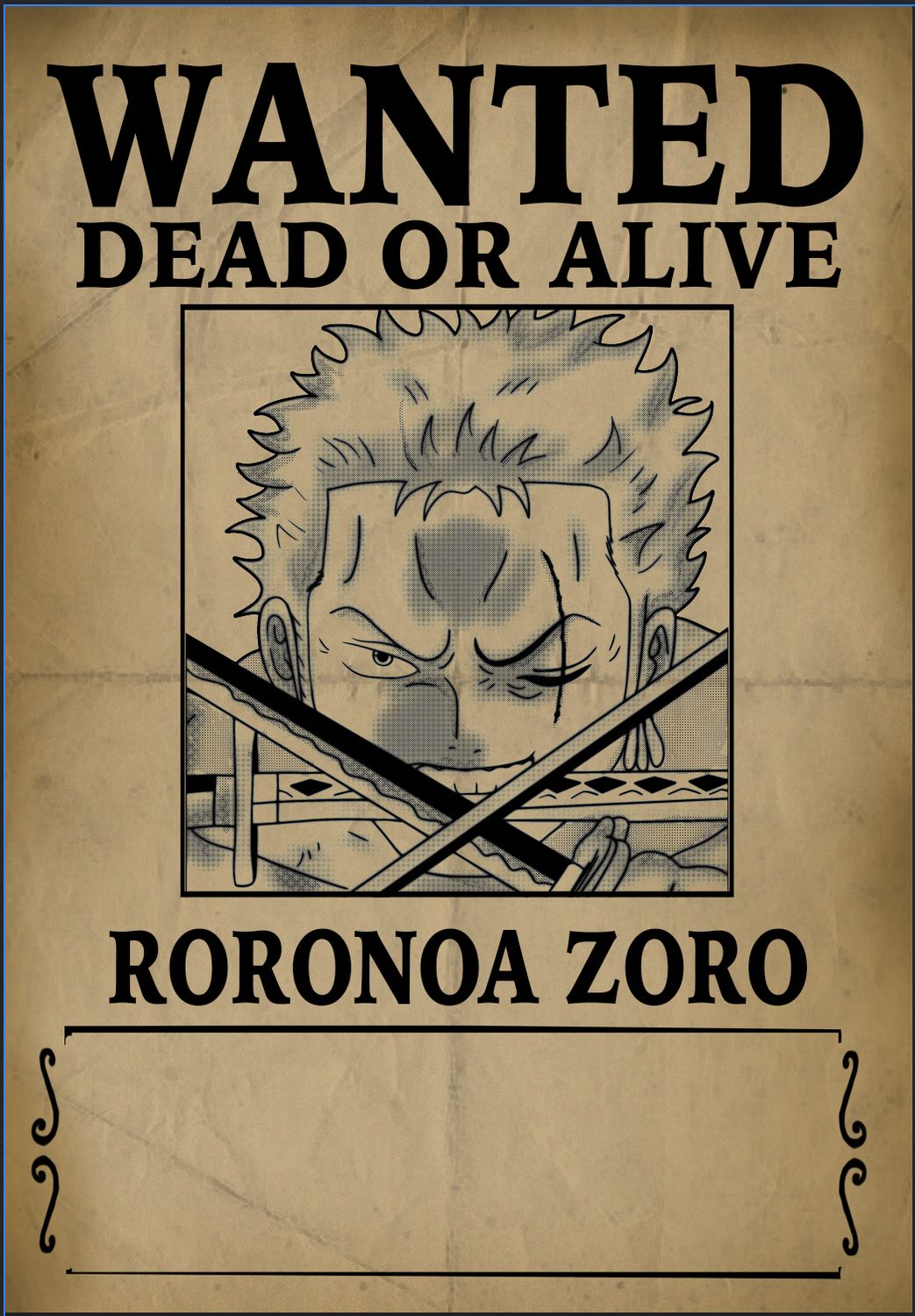 Roronoa Zoro - Removable Wall Decal - Dry Erase