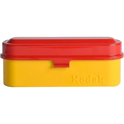 Steel 135mm Film Case (Red lid/yellow body)
